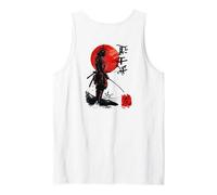 Art de Guerrier Japonais à éclipse Rouge de samouraï Débardeur