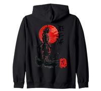 Art de Guerrier Japonais à éclipse Rouge de samouraï Sweat à Capuche