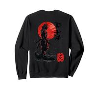 Art de Guerrier Japonais à éclipse Rouge de samouraï Sweatshirt