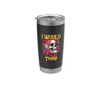 Art de « I Would Die For Trump Skull Roses » Gobelet isotherme en acier inoxydable double paroi