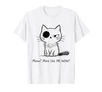 Art de Jeu de Mots drôle avec Un Chat naïf et Impertinent T-Shirt