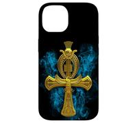Art de la Croix d'Ankh d'or égyptien Coque pour iPhone 14