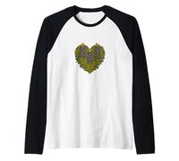 Art de la fierté Nationale des Bluebonnets du Texas en Forme de cœur et de Fleurs Sauvages Manche Raglan