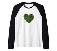 Art de la fierté Nationale des Bluebonnets du Texas en Forme de cœur et de Fleurs Sauvages Manche Raglan