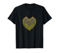 Art de la fierté Nationale des Bluebonnets du Texas en Forme de cœur et de Fleurs Sauvages T-Shirt