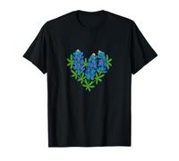 Art de la fierté Nationale des Bluebonnets du Texas en Forme de cœur et de Fleurs Sauvages T-Shirt