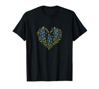 Art de la fierté Nationale des Bluebonnets du Texas en Forme de cœur et de Fleurs Sauvages T-Shirt