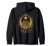 Art de la Fleur de Lotus Céleste avec Ambiance Mystique Sweat à Capuche
