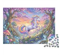 Art de la Licorne Arc-en-Ciel Puzzle en Bois 1000 Pièces Adultes Et Enfants, Anti-Stress,Détente,Premium,Casse-tête,Bois,Dès 14 Ans,Déco Murale,Jeu Éducatif,Défi (75x50cm)