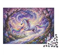 Art de la Licorne Arc-en-Ciel Puzzle en Bois 1000 Pièces Adultes Et Enfants,Déco Murale,Jeu Éducatif,Casse-tête,Premium,Bois,Dès 14 Ans,Anti-Stress,Détente,Défi,Cadeau (75x50cm)