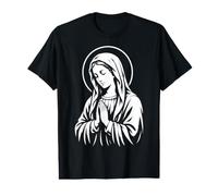 Art de la Ligne sacrée de dévotion catholique de la Vierge Marie en prière T-Shirt Graphique avec Valeur