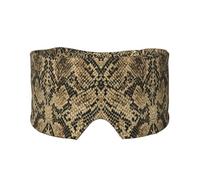 Art de la peau de serpent animal,Masque pour les yeux bloquant la lumière Cache-yeux et cache-oreilles pour le sommeil
