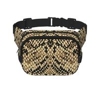 Art de la Peau de Serpent Animal,Sac Banane carré Double Couche, Sac de Poitrine