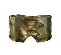 Art de la pêche à la carpe,Masque pour les yeux bloquant la lumière Cache-yeux et cache-oreilles pour le sommeil