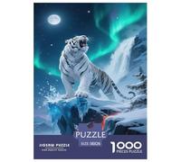 Art de la Puissance du Tigre Puzzle 1000 Pièces Animal pour Adultes Jeu De Défi Familial Décoration Intérieure Jeux Éducatifs Cadeaux d'anniversaire pour Noël Tueur Ennuyeux 38x26cm/1000pcs