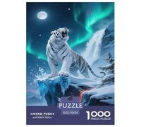 Art de la Puissance du Tigre Puzzles pour Adultes 1000 Pièces Animal Cadeaux d'anniversaire pour Noël Décoration Intérieure Jeu De Défi Familial Jeux Éducatifs Relaxation Et Sagesse 70x50cm/1000pcs