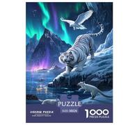 Art de la Puissance du Tigre Puzzles pour Adultes 1000 Pièces Animal Cadeaux d'anniversaire pour Noël Décoration Intérieure Jeu De Défi Familial Jeux Éducatifs Relaxation Et Sagesse 38x26cm/1000pcs