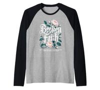 Art de la Résilience : Foi Brisée et Fleurs Vintage Manche Raglan