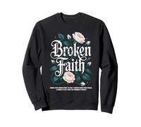 Art de la Résilience : Foi Brisée et Fleurs Vintage Sweatshirt