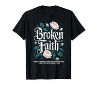 Art de la Résilience : Foi Brisée et Fleurs Vintage T-Shirt