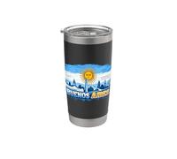 Art de la skyline de Buenos Aires - Fierté argentine Gobelet isotherme en acier inoxydable double paroi