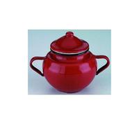 Ibili Sucrier 9106-0.5KG-12 – émaillé rouge 0,5 l avec couvercle