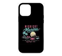 Art de la Vie Nocturne rétro de Midnight Marina à Miami Beach 1980 Coque pour iPhone 12 Mini