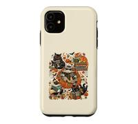 Art de Lecture Amusant pour Halloween avec Chat, fantôme, Citrouille Coque pour iPhone 11