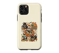 Art de Lecture Amusant pour Halloween avec Chat, fantôme, Citrouille Coque pour iPhone 11 Pro