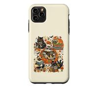 Art de Lecture Amusant pour Halloween avec Chat, fantôme, Citrouille Coque pour iPhone 11 Pro Max