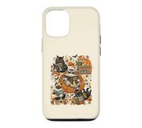 Art de Lecture Amusant pour Halloween avec Chat, fantôme, Citrouille Coque pour iPhone 12/12 Pro