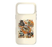 Art de Lecture Amusant pour Halloween avec Chat, fantôme, Citrouille Coque pour iPhone 17 Pro Max