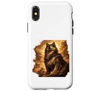 Art de l'esprit Gardien du Loup majestueux Coque pour iPhone X/XS