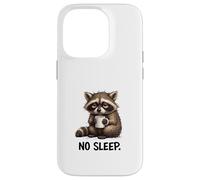 Art de l'humeur du Raton Laveur privé de Sommeil Coque pour iPhone 14 Pro