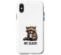 Art de l'humeur du Raton Laveur privé de Sommeil Coque pour iPhone X/XS