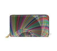 Art De l'Hypnose Portefeuille Zipper Long Bourse en Cuir Véritable avec Titulaire de la Carte de Crédit pour Téléphone Femmes Fille Hommes