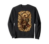 Art de l'icône du Guerrier sacré médiéval de l'archange Saint Michel Sweatshirt