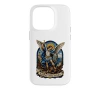 Art de l'icône sacrée de l'archange Byzantin Saint Michel Coque pour iPhone 14 Pro