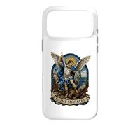Art de l'icône sacrée de l'archange Byzantin Saint Michel Coque pour iPhone 17 Pro Max