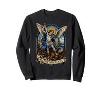 Art de l'icône sacrée de l'archange Byzantin Saint Michel Sweatshirt