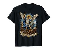 Art de l'icône sacrée de l'archange Byzantin Saint Michel T-Shirt