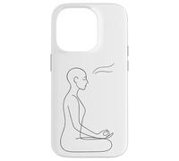 Art de Ligne de méditation consciente - Zen Minimaliste Coque pour iPhone 14 Pro