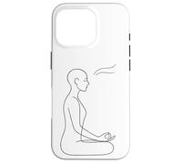 Art de Ligne de méditation consciente - Zen Minimaliste Coque pour iPhone 16 Pro