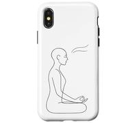 Art de Ligne de méditation consciente - Zen Minimaliste Coque pour iPhone X/XS