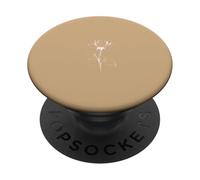 Art de Ligne de Roses Gothiques - Beige PopSockets PopGrip Adhésif