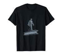 Art de linogravure Ironworker High Steel Beam Walk T-Shirt