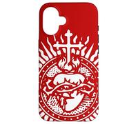 Art de Masse Latine catholique du Sacré-Cœur de Jésus Coque pour iPhone 16