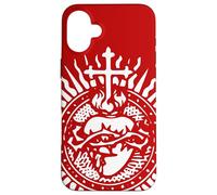 Art de Masse Latine catholique du Sacré-Cœur de Jésus Coque pour iPhone 16 Plus