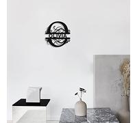 Art de mur de signe de mur en métal personnalisé en acier unique personnalisé avec monogramme, nom de famille et lieu de mariage - merveilleux anniversaire ou cadeau de fiançailles