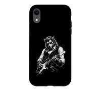 Art de Musique Rock Awesome Wolf Guitar Player Coque pour iPhone XR